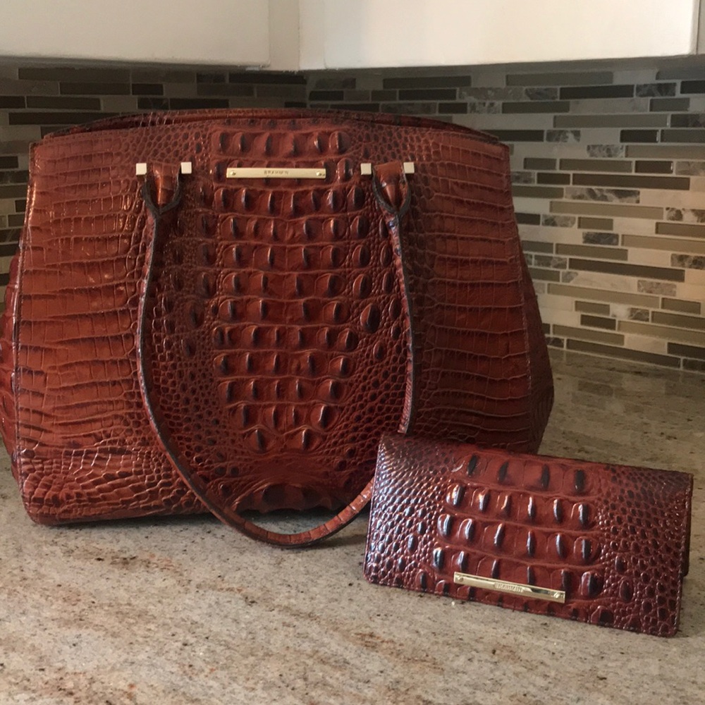 Brahmin handbag and matching wallet
